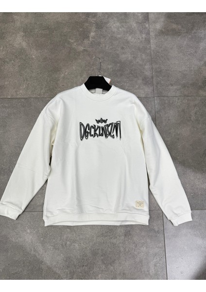 Erkek Dgcklnbzm Baskılı 3 Iplik Kalın Şardonlu Sweatshirt