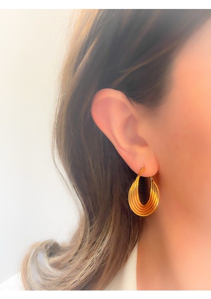 Çelik Küpe Beşli Sarmal Halka Küpe fiyatları