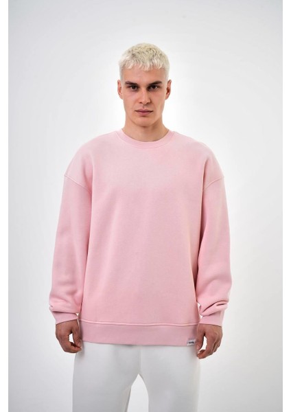 Erkek Basic Bisiklet Yaka Oversize Sweatshirt fiyatları