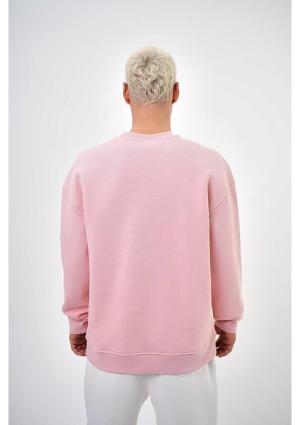 Erkek Basic Bisiklet Yaka Oversize Sweatshirt modelleri