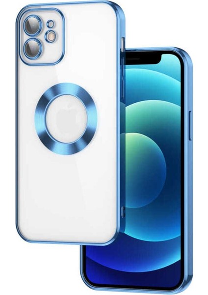 Xiaomi Redmi 9A Kılıf Logo Yeri Açık Kamera Lens Korumalı Renkli Kenarlı Şeffaf Silikon