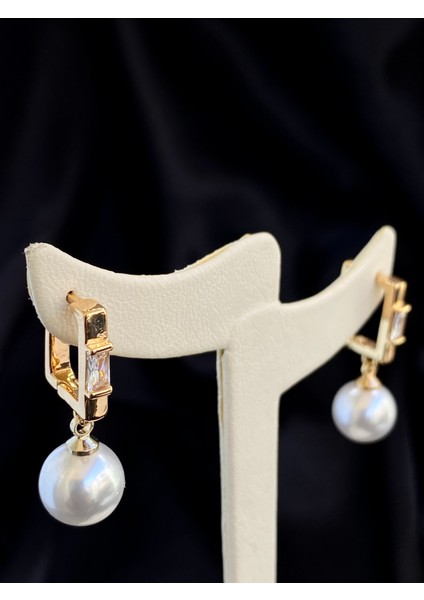Baroque Zarif Model İncili Küpe