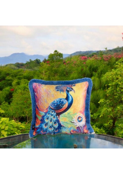 Kadife Kırlent Ithal Özel Tasarım Modern Klasik Püsküllü Kırlent Kılıfı