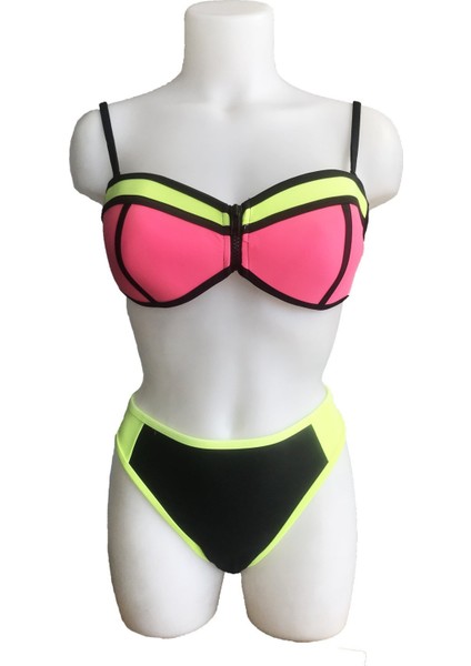 Mila Fermuarlı Straplez Kaplı Bikini Emp.