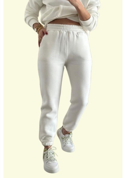 Jogger 3 Iplik Şardonlu Cepli Tek Alt