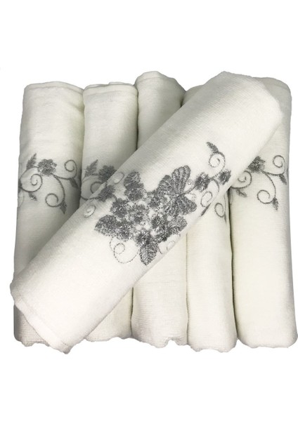 Bulteks Simli Nakışlı Kadife Havlu 30X50 Desen 2