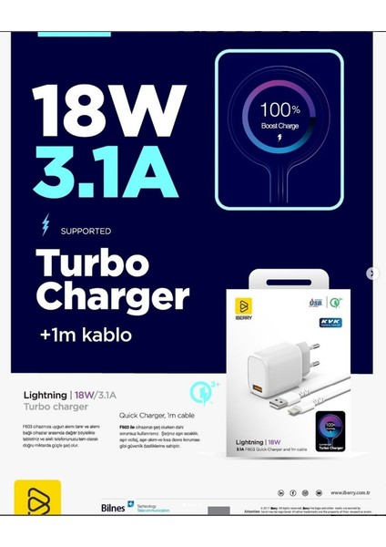 18W USB Lightning Sarj Cihazı