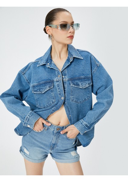 Mini Kot Şort Yüksek Bel Skinny Fit Yıpratılmış Cepli fiyatları