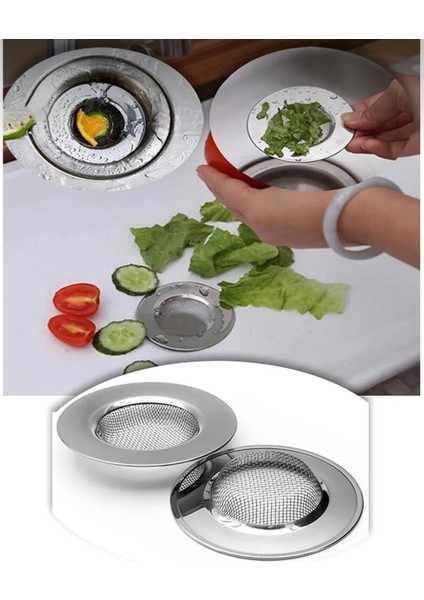 Paslanmaz Çelik Lavabo Süzgeci Evye 7,5 cm