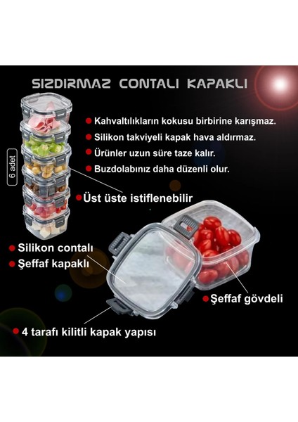 4'Lü Sızdırmaz Silikon Contalı Kahvaltılık Seti