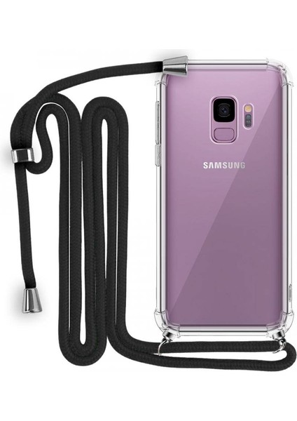 Samsung Galaxy S9 Plus Boyun Askılı Şeffaf Tank Kılıf