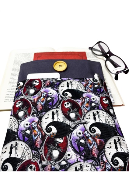 Kitap Kılıfı / Tablet Kılıfı / Ebook Kılıfı / Çok Amaçlı Kılıf ( Noel Gecesi Kabusu , Jack ve Sally) modelleri