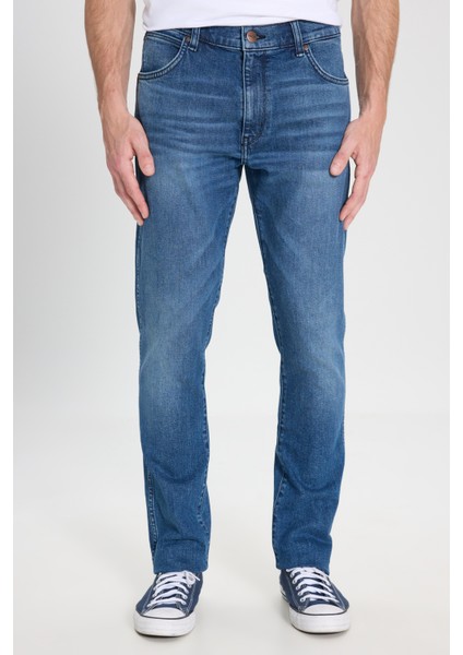 Slim Fit Dar Kesim Düşük Bel Normal Paça Larston Mavi Esnek Jean Denim Pantolon modelleri