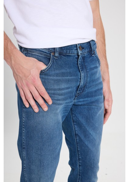 Slim Fit Dar Kesim Düşük Bel Normal Paça Larston Mavi Esnek Jean Denim Pantolon fırsatları