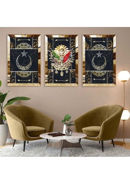 OSMANLI TUĞRASI PLEKSİ KENAR MDF TABLO SETİ