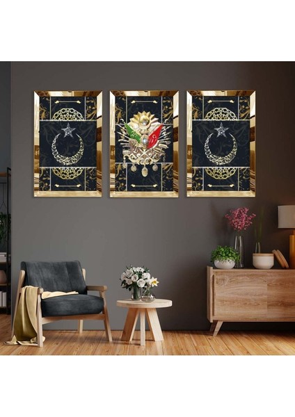 OSMANLI TUĞRASI PLEKSİ KENAR MDF TABLO SETİ fiyatları