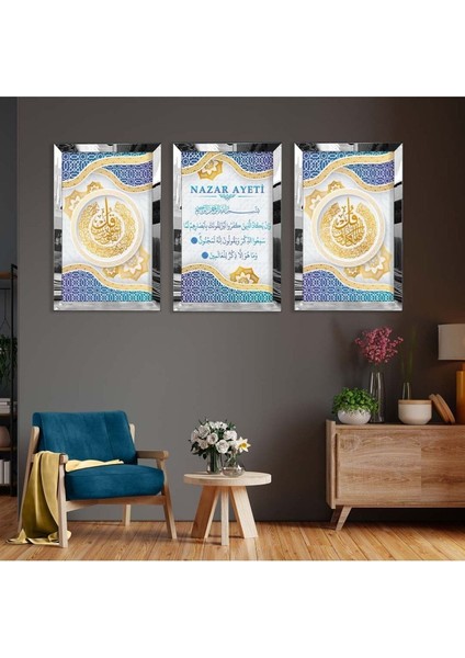 Nazar Ayeti Dini Model Pleksi Kenar Mdf Tablo Seti fiyatları