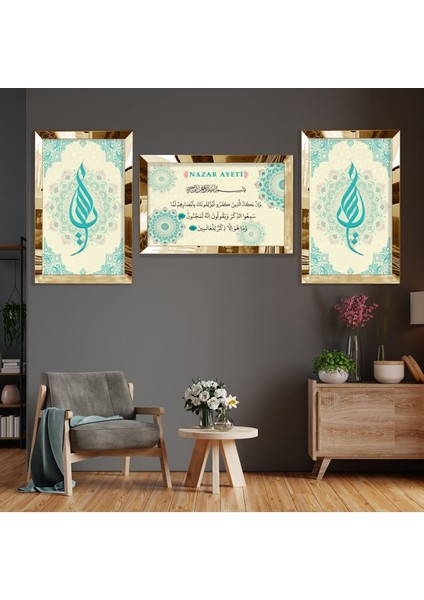 Nazar Ayeti Gümüş Pleksi Çerçeveli Tablo fiyatları