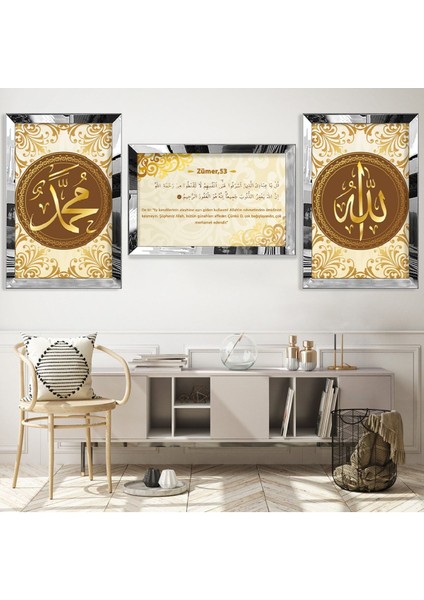 Zümer Süresi Dini Gold Pleksi Çerçeveli Tablo fiyatları