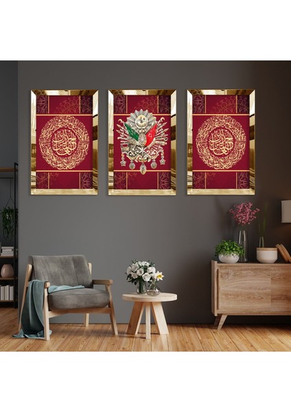 Osmanlı Tuğrası Gold Pleksi Çerçeveli Tablo fiyatları