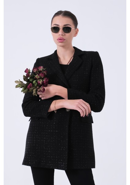 Siyah Simli Tüvit Metal Düğmeli Ceket 0105138.01 fiyatları