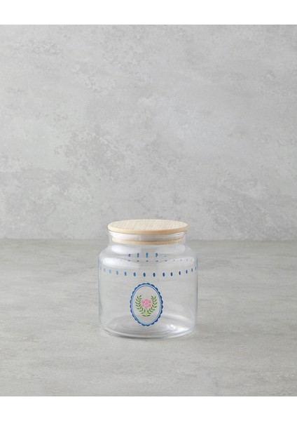 Retro Style Cam Kavanoz 500 ml Mavi
