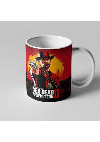 Red Dead Redemption 2 Temalı Kupa Seramik Kahve Mug