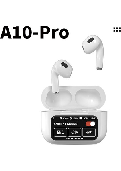 Ya Jia A10 Pro Dijital Göstergeli Bluetooth Kulaklık 13 mm Bakır Bobinli Dinamik,beyaz (Yurt Dışından)