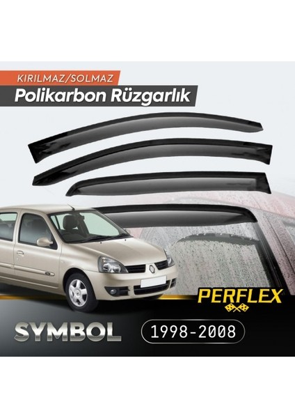 Renault Symbol 1998-2008 Cam Rüzgarlığı V2 Düz