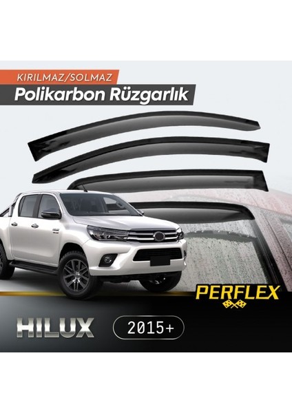 Toyota Hilux 2015+ Cam Rüzgarlığı V2 Düz