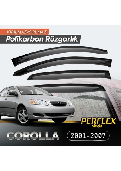 Toyota Corolla 2001-2007 Cam Rüzgarlığı V2 Düz