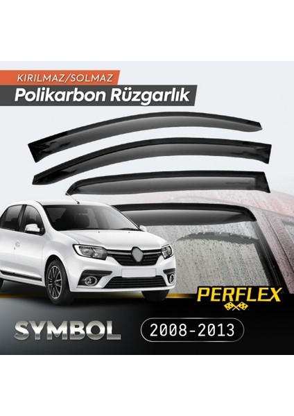 Renault Symbol 2008-2013 Cam Rüzgarlığı V2 Düz