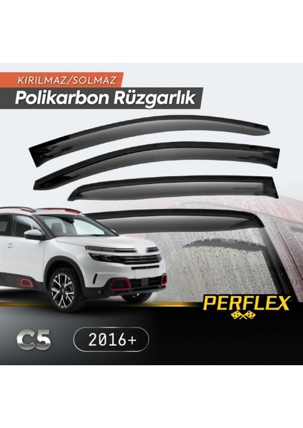 Citroen C5 Aircross 2016 + Cam Rüzgarlığı V2 Düz