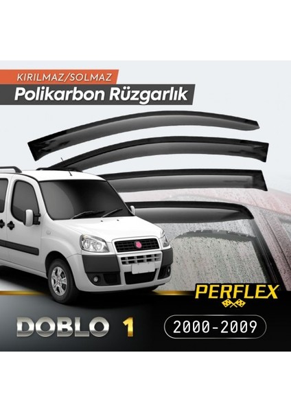 Fiat Doblo 1 2000-2009 Cam Rüzgarlığı V2 Düz