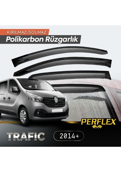 Renault Trafic 2014+ Cam Rüzgarlığı V2 Düz