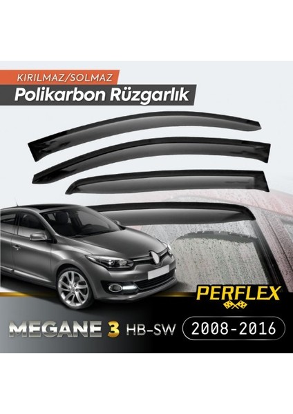 Renault Megane 3 Hb-Sw 2008-2016 Cam Rüzgarlığı V2 Mugen