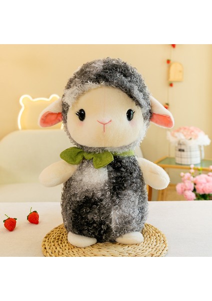 Karikatür Koyun Rulo Bebek Peluş Oyuncak Kuzu Bebek Çocuk Yatağı Yatıştırıcı Bez Bebek 35 cm (Yurt Dışından)