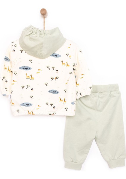Yenidoğan Safari Sweatshirt-Kapüşonlu Hırka-Alt 3lü Takım Erkek Bebek modelleri