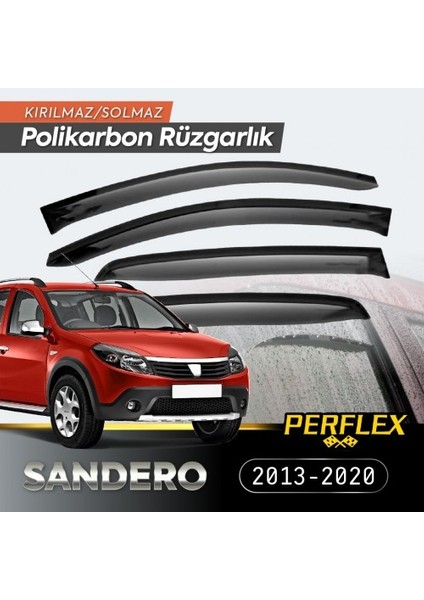 Dacia Sandero 2013-2020 Cam Rüzgarlığı V2 Düz