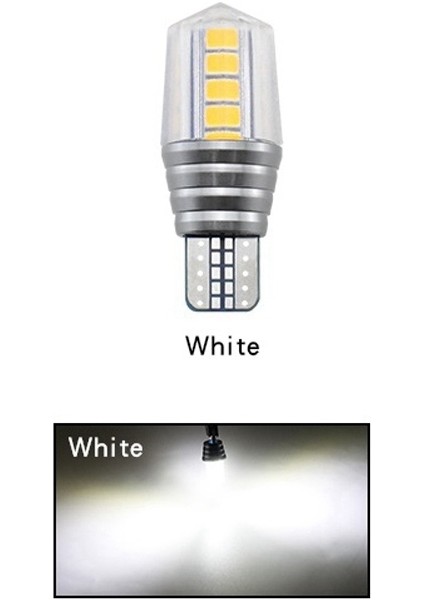 Adet T10 W5W 10LED Beyaz Gövde Fren Dönüş Sinyali Ampul Araba Park Park Lambaları Geri Vites Lambası Plaka Işık 12V-24V (Yurt Dışından) modelleri