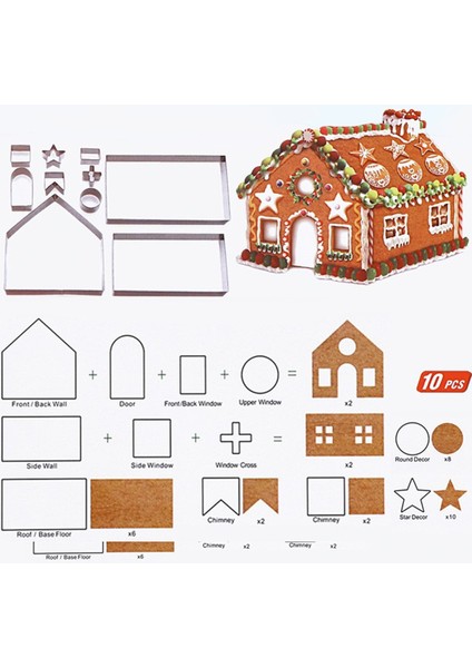 10 Parça Kurabiye Kesici Seti (Yurt Dışından)