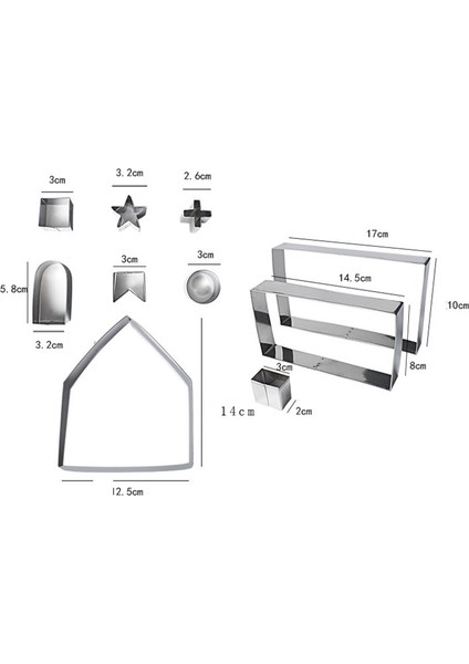 10 Parça Kurabiye Kesici Seti (Yurt Dışından) modelleri