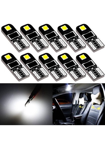 50PCS W5W T10 LED Ampuller Canbus 168 194 2smd 6000K Otopark Işığı (Yurt Dışından)