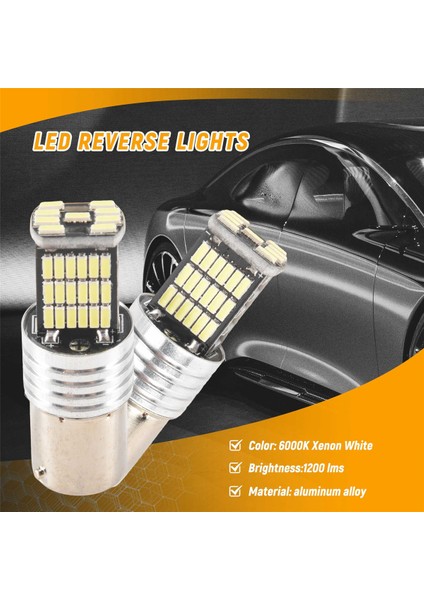 2x 1156LED Canbus 15 Smd BA15S P21W Yüksek Güç 6000K Araba Fren Lambası (Yurt Dışından)