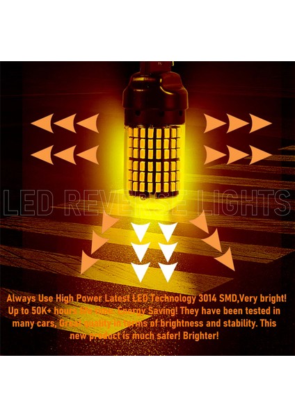 Ters Kuyruk Dönüş Sinyali Işığı Için 2x 7440 Süper Parlak Ampul Amber (Yurt Dışından) indirimleri