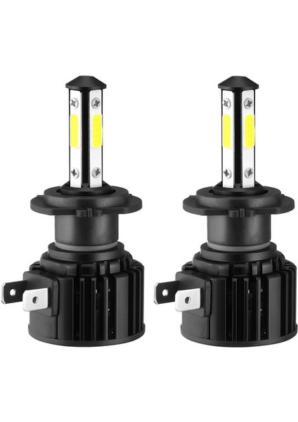 Çift F8 4 Taraflı Glow LED Araç Far Otomobil Lambası Evrensel H7 (Yurt Dışından)