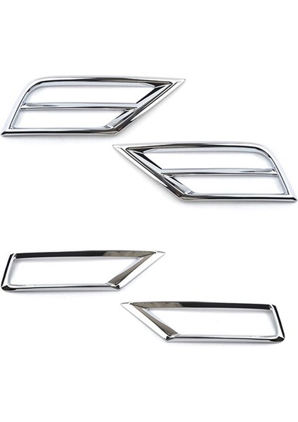 Tiguan Için Mk2 2016 2017 2018 Ön Izgara Sis Lambaları Trim Çıkartmalar (Yurt Dışından)