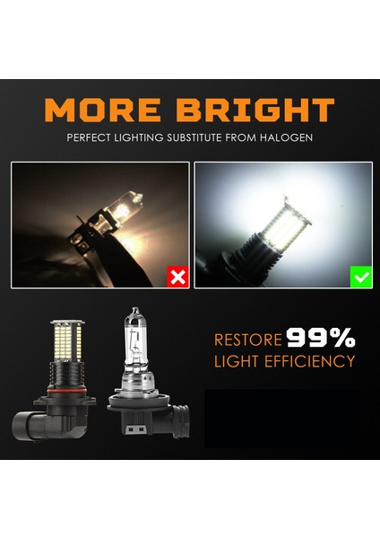 Adet 84-Smd 12V 24V 9006/HB4 LED Ampuller Yedek 3000K Altın Işık (Yurt Dışından) indirimleri