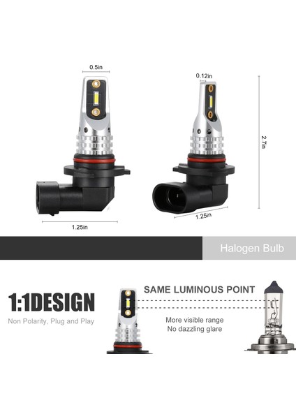 Otomobil Parçaları Oto Sis Lambası 50W Gerilim DC12-24V 6500K (V8-9005) (Yurt Dışından) fiyatları
