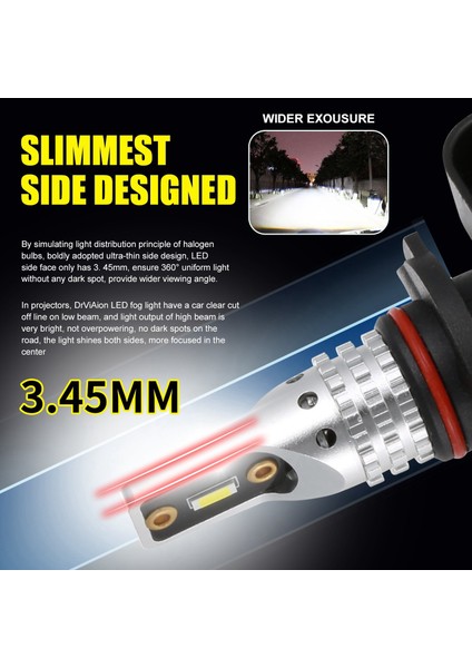 Otomobil Parçaları Oto Sis Lambası 50W Gerilim DC12-24V 6500K (V8-9005) (Yurt Dışından) indirimleri